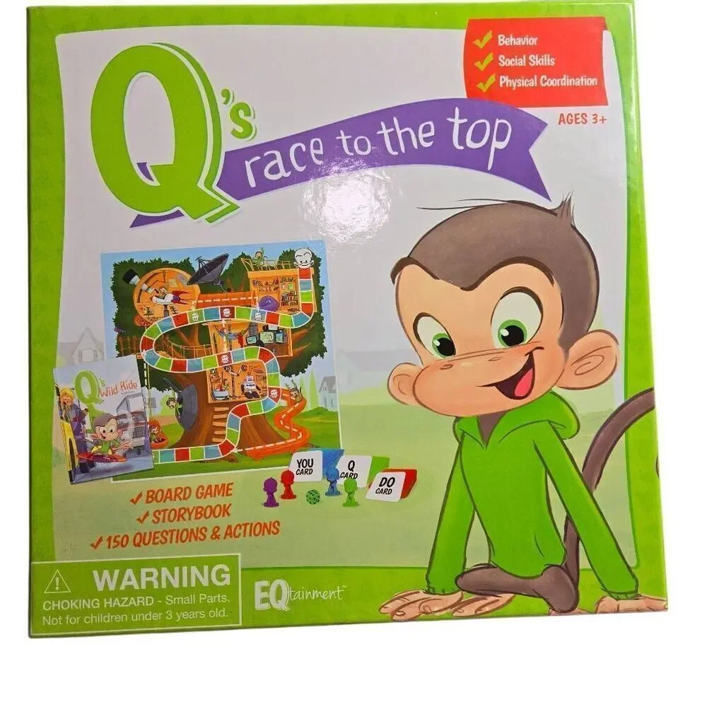 EQtainment Q's Race to the Top Educational Board Game 150 Questions & Actions